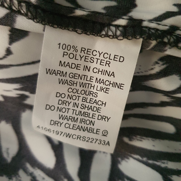 Wayne Cooper Monochrome V Neck Dolman Sleeve Midi Dress Size 14 NWT - Picture 5 of 9